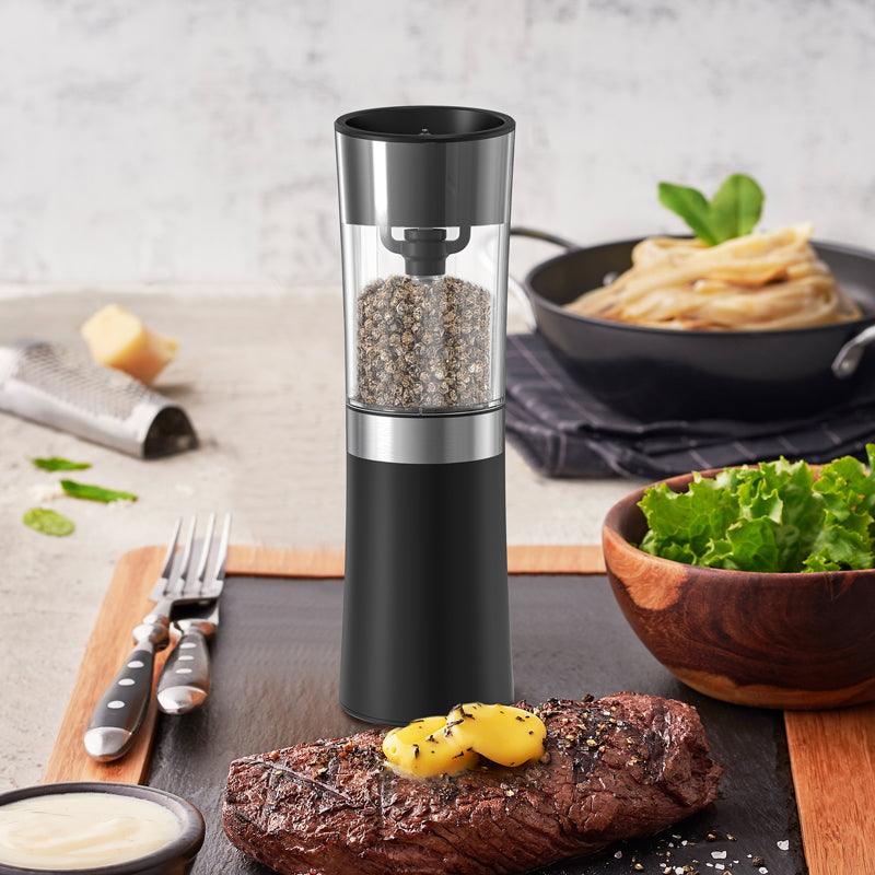 KLT Base Charging Rechargeable Pepper and Salt Electric Grinder with Base Gravity Sensing Kitchen Tools and Utensils KYMQ-29A&KYMQ-29C - KLT (ZHUHAI KELITONG ELECTRONIC CO., LTD.)