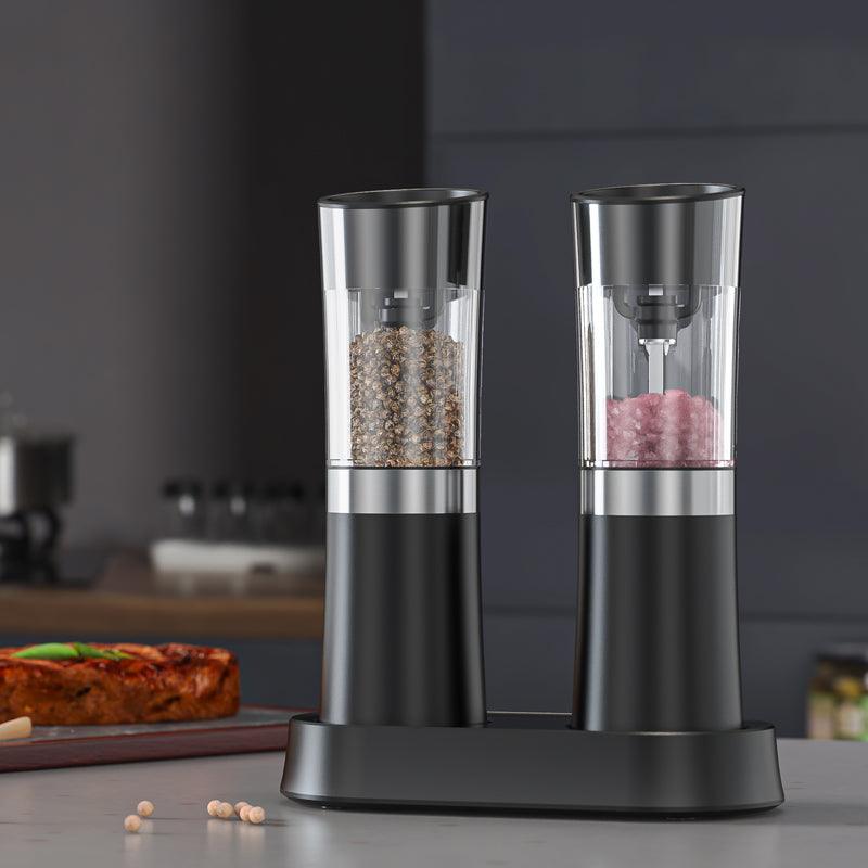 KLT Base Charging Rechargeable Pepper and Salt Electric Grinder with Base Gravity Sensing Kitchen Tools and Utensils KYMQ-29A&KYMQ-29C - KLT (ZHUHAI KELITONG ELECTRONIC CO., LTD.)